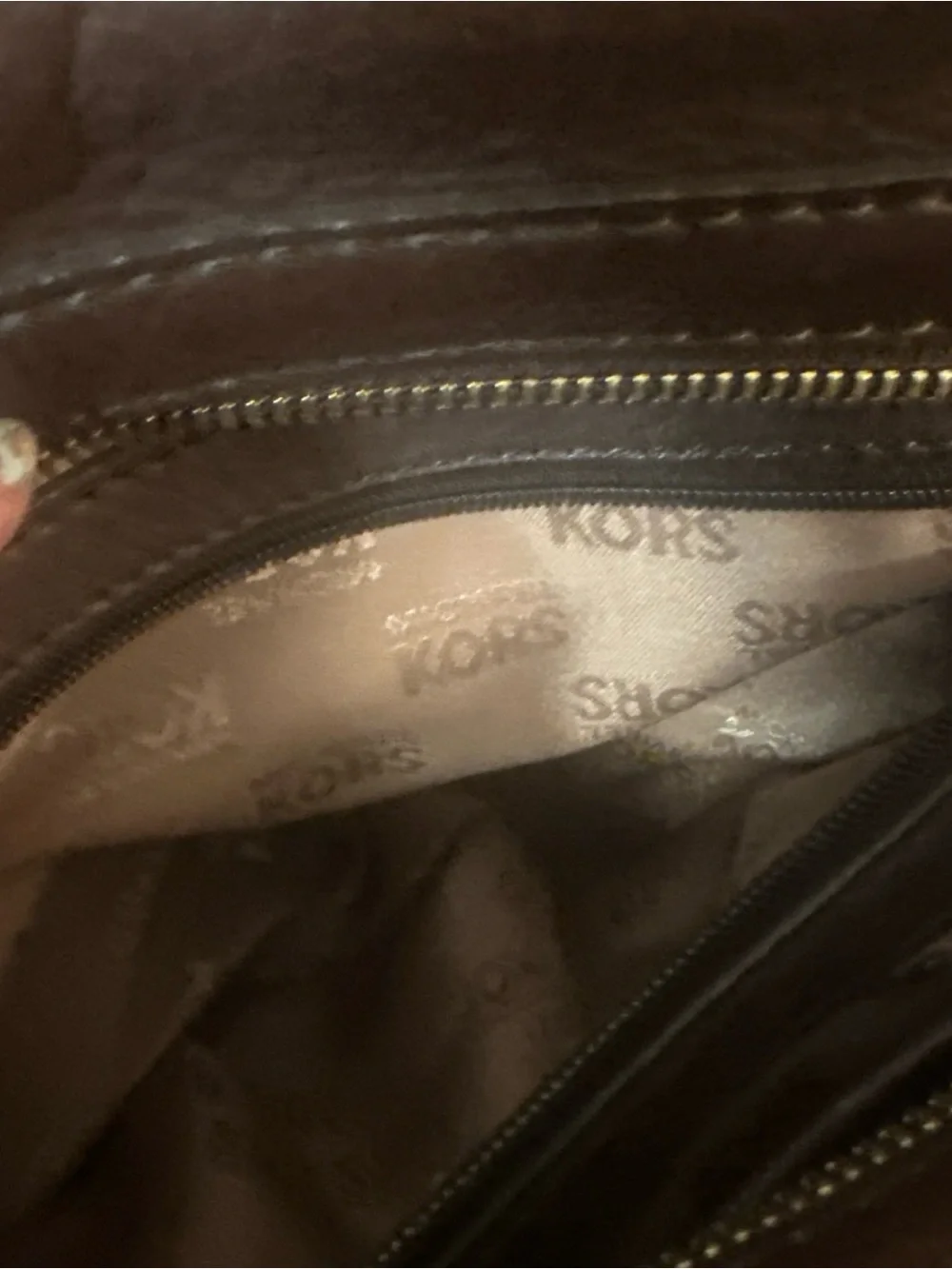 Michael Kors Chocolate Brown Pebbled Leather Satchel with Gold Hardware